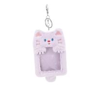 VILLCASE Adorable Cartoon Animal Plush Id Card Holder Lanyard Id Case PVC Card Sleeve Compact Keychain Design