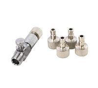 VILLCASE Airbrush Connector Alloy Air Compressor Hose Adapter Kit with Adjustable Pressure Knob Quick Release Fittings for Multiple Airbrush Models