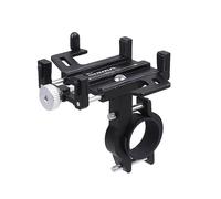 VILLCASE Aluminium Alloy Phone Holder for Car Motorbike Compatible Mobile Phone Bracket with Shock Absorb Sponge Pad for Dashboard Windshield and Office Use Black