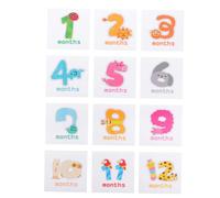 VILLCASE Animal Shape Neonatal Month Stickers Creative Photo Prop for Newborns Safe Monthly Milestone Decals for First Year Growth Recording for Scrapbooking and