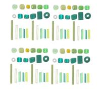 VILLCASE Assorted Green Glass Beads for Jewelry Making Mini Tube Beads for Bracelet Necklace DIY Crafts Embroidery and Festival Decorations for Creative Handicraft Projects