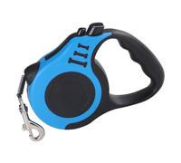 VILLCASE Automatic Retractable Dog Leash with Telescopic Traction Rope for Puppy and Dog, Sturdy Nylon and Alloy Material, Tear and Wear Resistant, 5 Meter Blue Lead for Walking