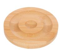 VILLCASE Bamboo Display Plate 3.86 Inch Round Wooden Jewelry Tray for Bracelet Display Beaded Bracelet Storage and Photo Props