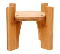 VILLCASE Bamboo Pedestal Stand for Bottles, Vases and Tabletop Display | Minimalist Sl esign, Steady Base for Kitchen Counters, Aquarium Setups, Craft Pieces, Event Tables