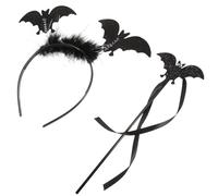 VILLCASE Bat Headband Hair Accessory for Women Random Color Halloween Lightweight Fabric and Plastic with Decorative Effect, Delicate Design Dress up for Theme Party and Carnival