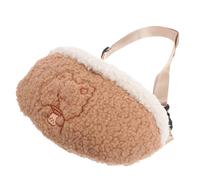 VILLCASE Bear Pattern Waist Pack Waist Storage Pouch Fashionable Plush Metal Lightweight Will Not Shed Plush Women Day Trip