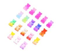 VILLCASE Bear Resin Charms 50Pcs 3D Mini Colored Bears for DIY Phone Case Craft Accessories and Jewelry Making