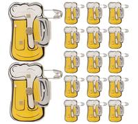 VILLCASE Beer Mug Led Brooch Pin, 25pcs Flashing Light Up Cartoon Badge for Parties, Ktv, Bar Favors, Yellow, 1. 18 X 0. 78 X 0. 47 Inch