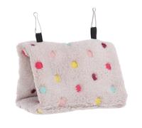 VILLCASE Beige 1 Hanging Bed Flannel Bird Sleeping Bed Parrot Warm Shelter Fashionable Can Be Hung Secure Spot for Sleep and Rest Bedside Windows Fence
