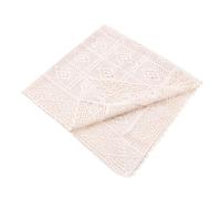 VILLCASE Beige Cotton Hollow-out Crochet Tablecloth for Side Table Simple and Rural Style Table Decor Easy to Wash Reusable