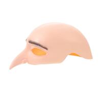 VILLCASE Beige Latex Bald Head Cap with Long Nose, Elastic and Supports Fast Role Changes, for School Plays, Cosplay, Masquerade Parties, and Theatre Performances