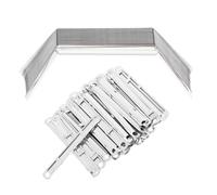VILLCASE Binder Clips and Material 100pcs Metal Silver 8cm with Smooth for Stationery Bookbinding and Office Use