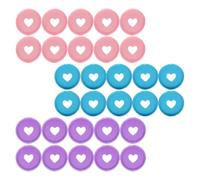 VILLCASE Binder Rings Sturdy for Fastening Document Stack and Organizing Papers 30pcs Blue Plastic Heart-Shaped Loose Leaf Binding Discs for DIY Notepads and Planners