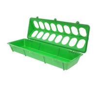 VILLCASE Bird Cage Food Box Large Capacity Portable Plastic Parrot Feeder for Chickens Green Outdoor Use Suitable for Pigeon Owners