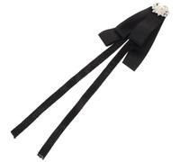 VILLCASE Black Cloth Bow Lapel Pin Brooch for Women, Lightweight and Easy to Clip with Good Workmanship, Fashionable and Elegant Accessory for Restaurants and Special Days