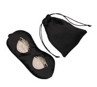 VILLCASE Black Cute Sleeping Eye Mask for Women, Breathable Imitated Silk Fabric with Long Eyelash Design, Helps Fall Asleep Faster and Easy to Put, for Night Sleep and Noon Nap