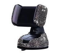VILLCASE Bling Adjustable Car Phone Holder with Rhinestones Car Accessories Phone Mount for Dashboard and Air Vent Stable Multi-angle Auto Stand for Women