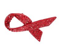VILLCASE Cancer Lapel Pins Brooch Pin Accessory to Show Support Securely Attached to Clothing for Women Awareness Events World Aids Day Red Ribbon Shape Unique Design Sparkling