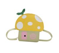 VILLCASE Cartoon Change Bag Mini Messenger Bag Fashionable Pu Mushroom Shape Coin Storage Purse for Little Daily Use