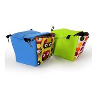 VILLCASE Cartoon Printed Plush Pet Sleep Bed for Squirrel and Parrot, Comfortable Multi-purpose Green Nest for Travel and Car Use, Super Cute Design