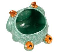 VILLCASE Ceramic Hamster Hide Lovely Hamster Hideout Frog Shaped Cooling Shelter Light Green Small Pets Nest Summer Retreat Random Color