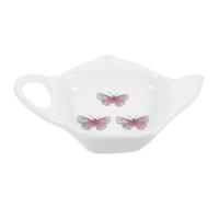 VILLCASE Ceramic Teabag Dish with Teapot Shape for Tearoom and Restaurant Use, High Durability and Stylish White Reusable Tea Bag Holder Dish, for Afternoon Tea Accessories