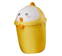 VILLCASE Chick Modeling Trash Can with Lid Sturdy Small Wastebasket for Bedroom Living Office Space-saving Home Garbage Bin Bucket for Household Use