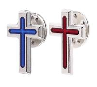VILLCASE Christian Pin Lapelclothes Pins for Men Elegant Zinc Alloy Cross Brooch with Versatile Use and Easy to Attach for Formal Gatherings and Baptism, 2pcs Assorted Color