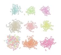 VILLCASE Clay Sprinkles Decorative Polymer Clay Embellishments, Glow the Dark, 9 Colours 1 Bag Each, for Phone Case Accessories, Crafts and Parties