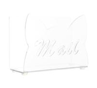 VILLCASE Clear Acrylic Mail Organizer Cat Shaped Design for Desk Stylish Letter Holder and File Sorter for Home Office Quick Access to Envelopes Bills Cards Chic and Desktop Storage