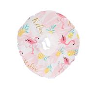 VILLCASE Cloth Cat Neck Protector Collar with Flamingo Shape, Easy to Wear Soft Collar for Cats, Creative Pattern Design for Protecting Healing Wounds or Injuries