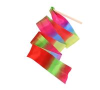 VILLCASE Colourful Dance Ribbon Streamer Nylon Rhythmic Gymnastics Ribbon with Wand 2m Length Random Color for Dancing and Gymnastics Training