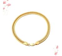 VILLCASE Copper Chain Link Bracelets High Polish Smooth 2pcs Delicate Design That Does Not Scratch the Skin, Fashionable and Unique Style for Women and Men for Daily Life