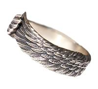 VILLCASE Couple Wing Ring Adjustable Open Ring Fashion Plume Design Statement Jewellery for Men and Women Romantic Gift for Anniversary and Daily Wear