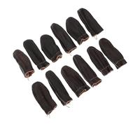 VILLCASE Cowhide Finger Cots for Needle Felting and Embroidery 6 Pairs Sewing Finger Protectors for DIY Craft and Needlework Random Colors Random Color