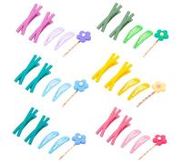 VILLCASE Cream Color Matte Texture Cross Hairpin Set 6pcs Stylish Clips Flower Barrettes for Side Hair Accessories Suitable for Daily Wear Random Color