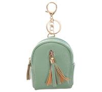VILLCASE Creative Blue Pu Zipper Clutch Bag with Key Chain Design, Adorable Mini Backpack Shape Coin Purse, Practical and Trendy for Everyday Use