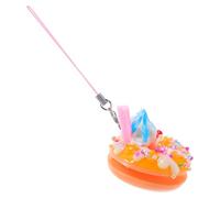 VILLCASE Creative Doughnut Phone Charm Key Holder Pvc Mobile Phone Pendant Decoration Cartoon Keychain Ornament Unique Trendy Fashionable Bag Present Decoration