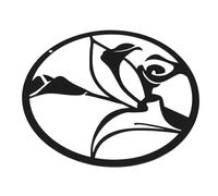 VILLCASE Creative Metal Lily Flower Wall Hanger Decorative Art with Hanging for Indoor Living Bedroom and Office Stylish Wall Ornament Black Iron