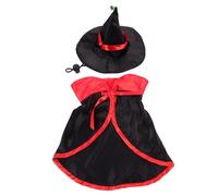 VILLCASE Creative Pet Halloween Costume Set for Dogs and Cats, Satin Witch Hat and Cape, Fun and Safe Design that Does Not Hurt Pet or Hair, for Photo Shoots and Birthdays