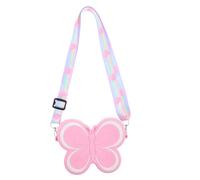 VILLCASE Cute Butterfly Silicone Purse for Girls Small Crossbody Bag Easy to Carry Comfortable Mini Wallet for Decorating a Backpack or Wearing the Wrist