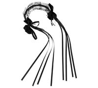 VILLCASE Cute Lolita Lace Bowknot Headband with Ribbons Hairband Japanese Style Cloth Hair Accessory for Comfortable and Fashionable Maid Cosplay Party and Daily Wear