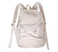 VILLCASE Cute White Backpack with Spacious Capacity and Multiple Compartments, Fashionable Cloth Fabric School Bag for Middle School Students and Everyday Use