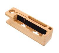 VILLCASE Desktop Phone and Watch Stand Organizer with Storage Compartments for Keys and Accessories Practical Bamboo Docking Station for Workspace Tidiness and Device Charging