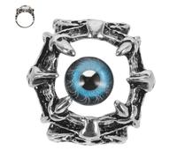 VILLCASE Devil's Eye Ring Vintage Goth Mens Ring Aesthetic Jewelry for Men Halloween Costume Party Finger Accessory