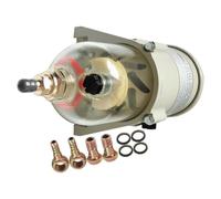 VILLCASE Diesel Fuel Water Separator for Generator and Marine Engine Fuel Filter with Stainless Steel and Cotton Fiber Bolt on Design for Trucks and Yachts and Lowers Emissions