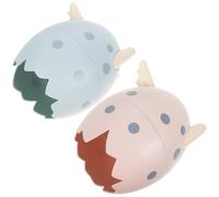 VILLCASE Dinosaur Egg Pencil Case Large Capacity Stable Display 2pcs Abs Desktop Pen Holder Decorative Desk Storage Box for Students