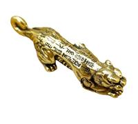 VILLCASE DIY Keychain Pendant Brass Charm Vintage Retro Tiger Shape Portable Brass Hanging Adornment Not Easy to Wear and Age Gift for Office and Keychain Use