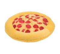 VILLCASE Dog Chew Pizza Interactive Squeaky Dog Mentally Stimulating Plush Tough Rubber Pizza Shape Fun Training and Puppies