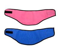 VILLCASE Dog Cooling Scarf and Collar Breathable Ice Towel 2Pcs Large Size Blue and Pink Pattern for Outdoor Walking in Hot Weather